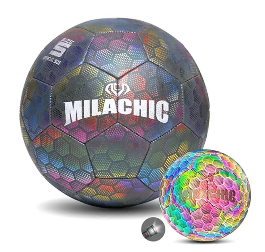 Soccer Ball Luminous Football Night Light Noctilucent Children Game Train Luminescence Ball Men Women Glowing Soccer - Design Two.