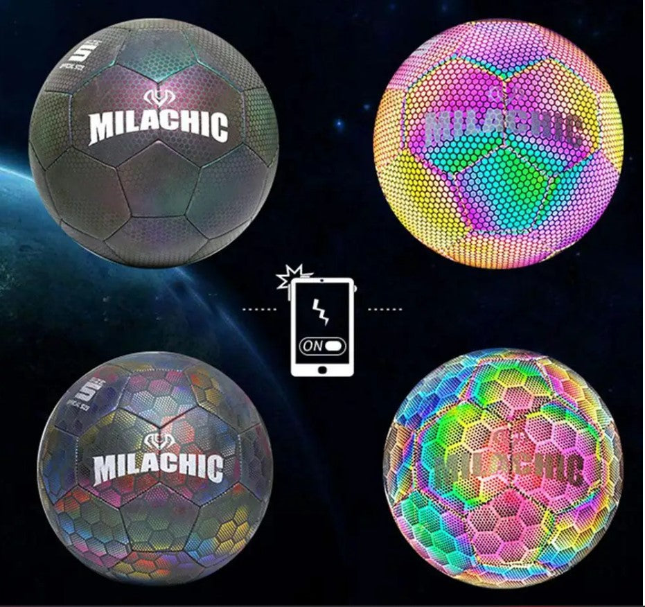 Soccer Ball Luminous Football Night Light Noctilucent Children Game Train Luminescence Ball Men Women Glowing Soccer - Design Two.
