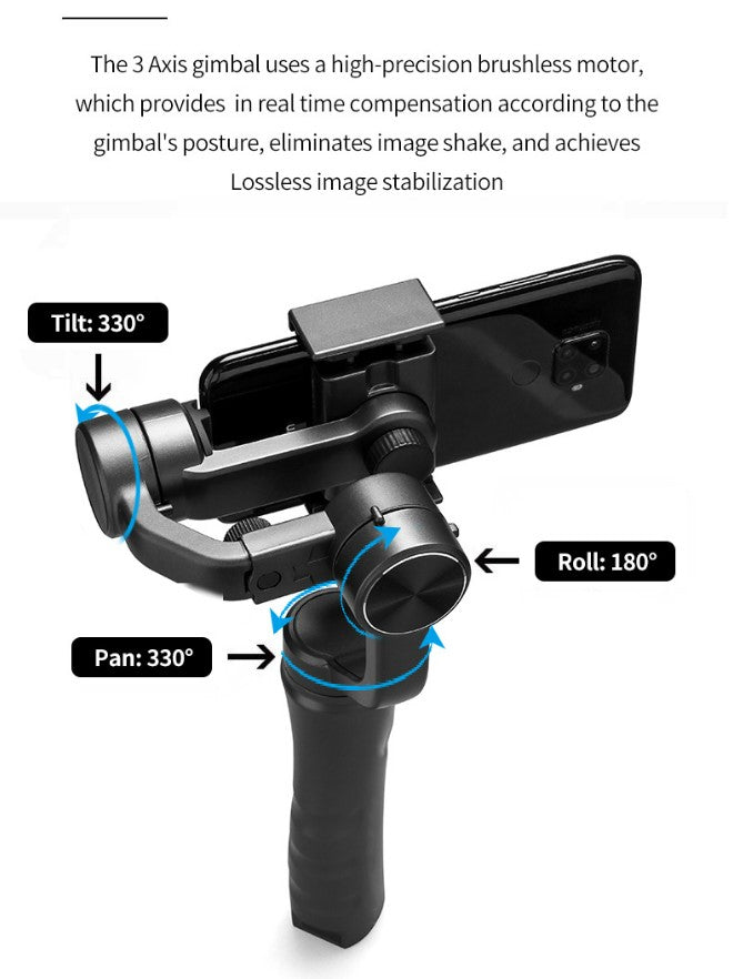 F6 stabilizer - Three-axis handheld gimbal for mobile phone.