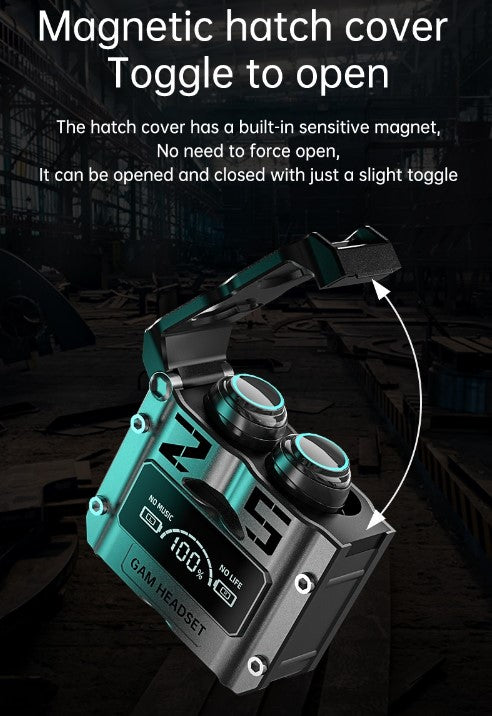 M25 Wireless Binaural TWS 5.2 Power Bank Bluetooth Gaming Headset New Style.