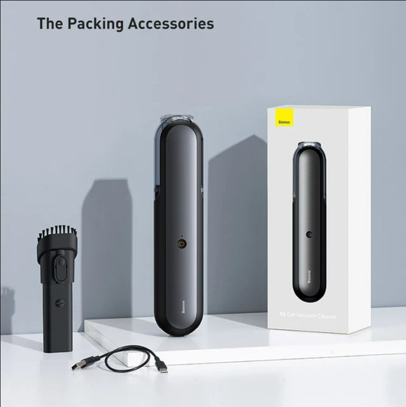 Baseus A1 Car Vacuum Cleaner 4000Pa Wireless Vacuum For Car Home Cleaning - Black.