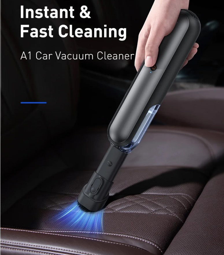 Baseus A1 Car Vacuum Cleaner 4000Pa Wireless Vacuum For Car Home Cleaning - Black.