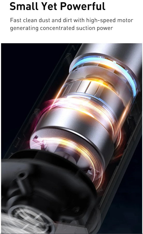 Baseus A1 Car Vacuum Cleaner 4000Pa Wireless Vacuum For Car Home Cleaning - Black.