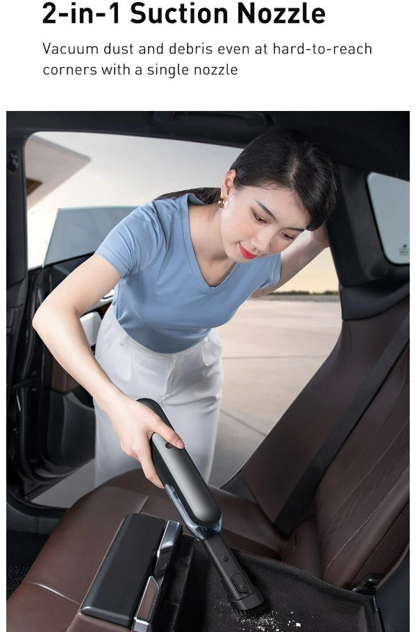 Baseus A1 Car Vacuum Cleaner 4000Pa Wireless Vacuum For Car Home Cleaning - Black.