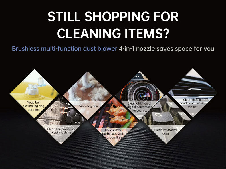 Portable Cordless High speed Electric Air Duster LED lighting Air Blower For Computer Keyboard Cleaning Tool.