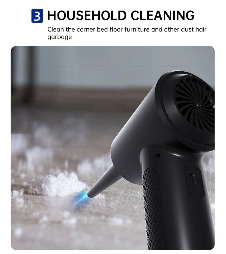 Portable Cordless High speed Electric Air Duster LED lighting Air Blower For Computer Keyboard Cleaning Tool.