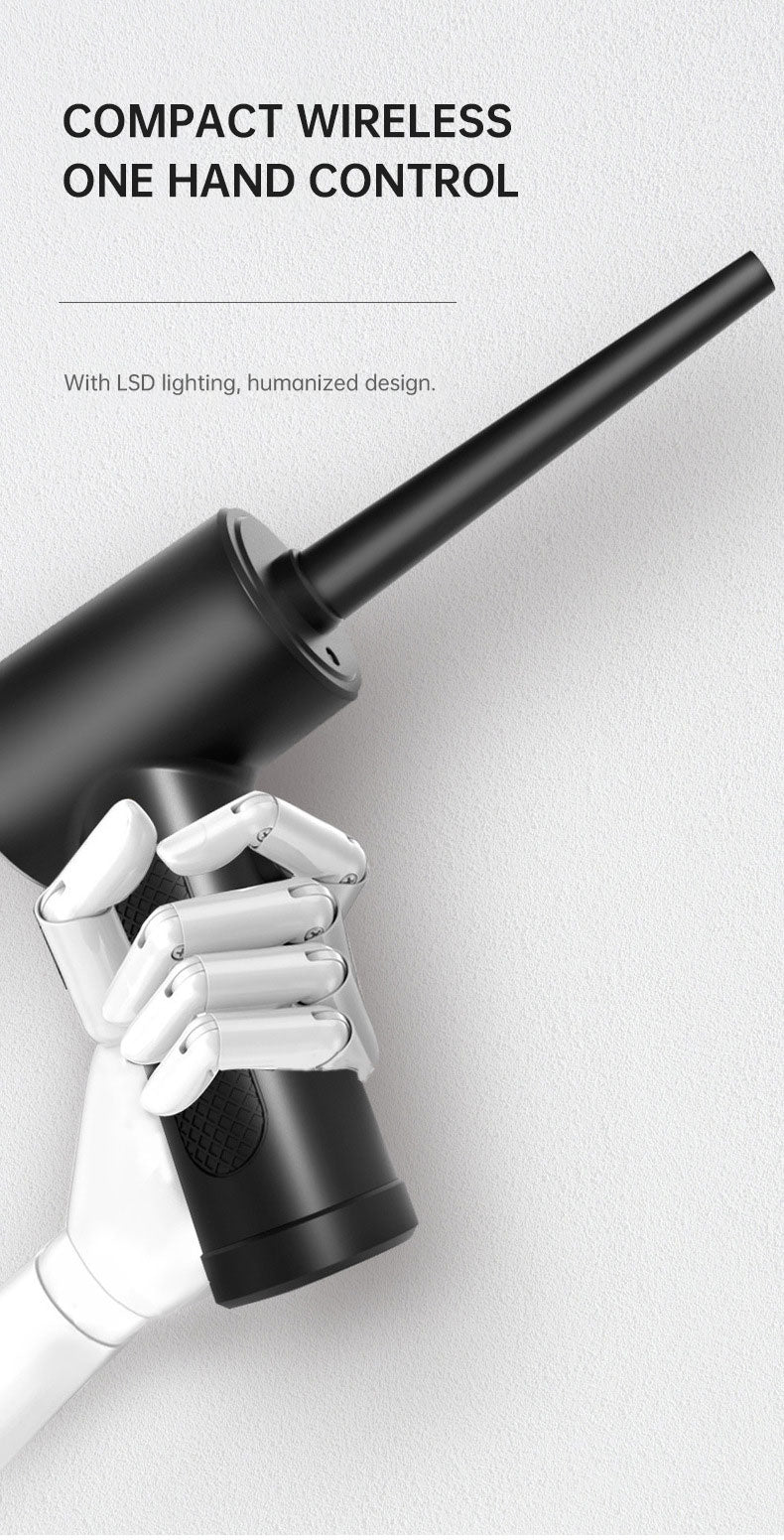 Portable Cordless High speed Electric Air Duster LED lighting Air Blower For Computer Keyboard Cleaning Tool.