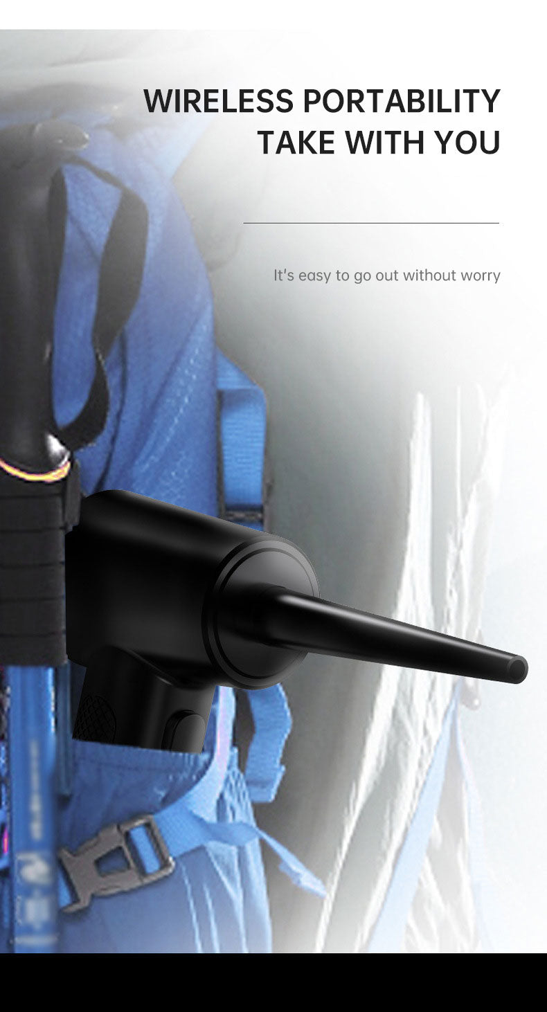 Portable Cordless High speed Electric Air Duster LED lighting Air Blower For Computer Keyboard Cleaning Tool.