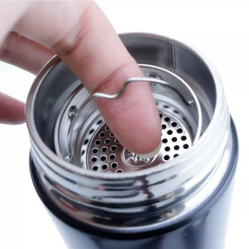 Digital Thermometer Flask - 500ml - Black.