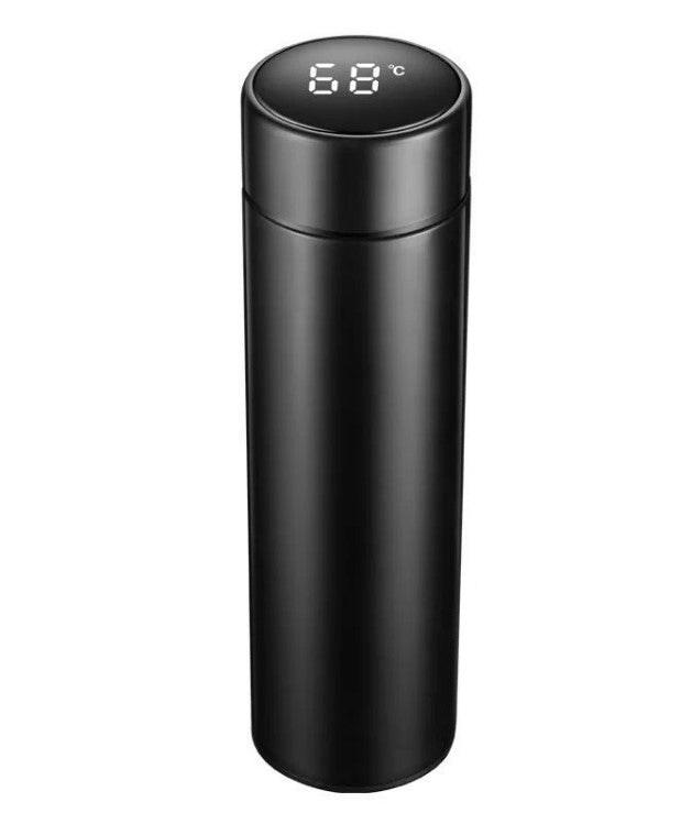 Digital Thermometer Flask - 500ml - Black.