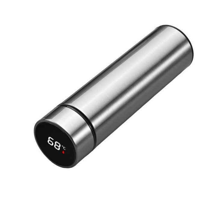 Digital Thermometer Flask - 500ml - Silver.