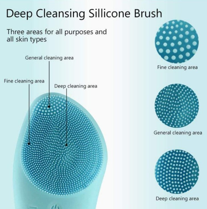 High-Frequency Silicone Facial Cleansing Brush.
