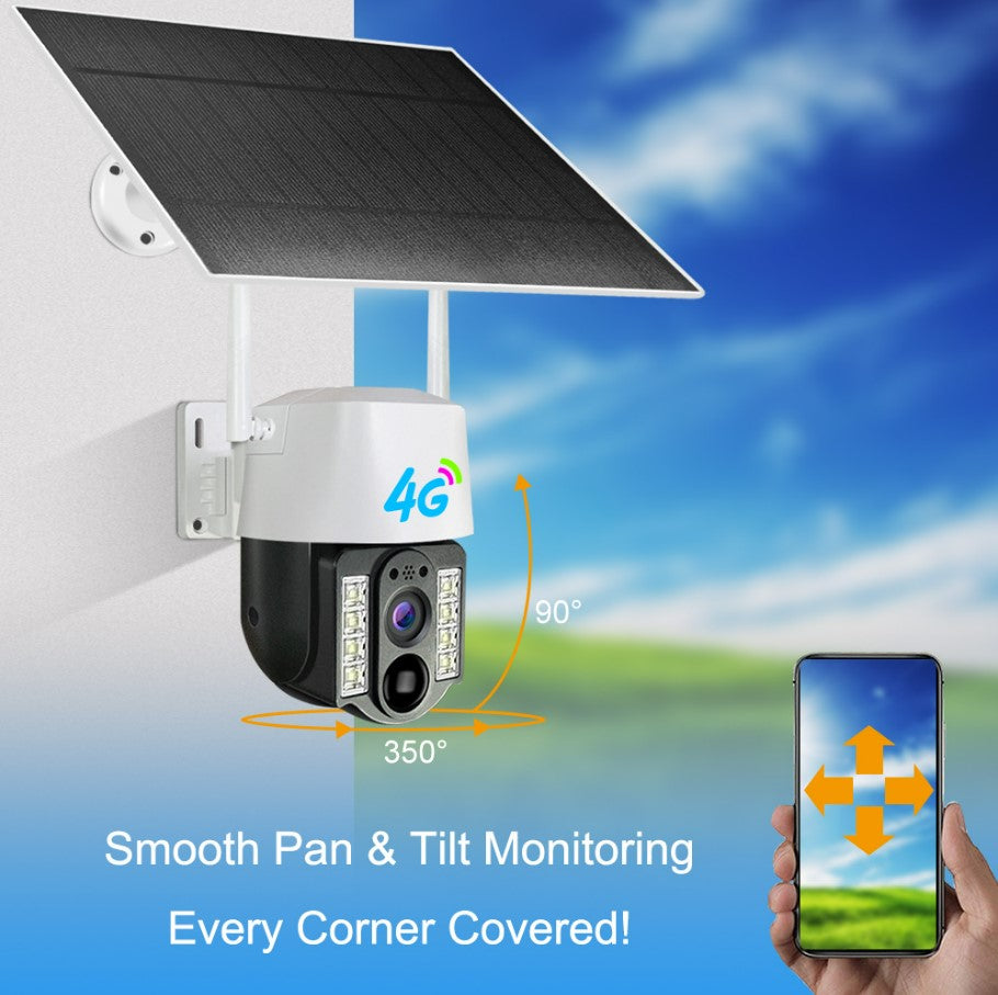 V380 New Arrival 3MP Wireless WiFi Security CCTV Camera Night Vision Sim Card Solar 4G Outdoor.