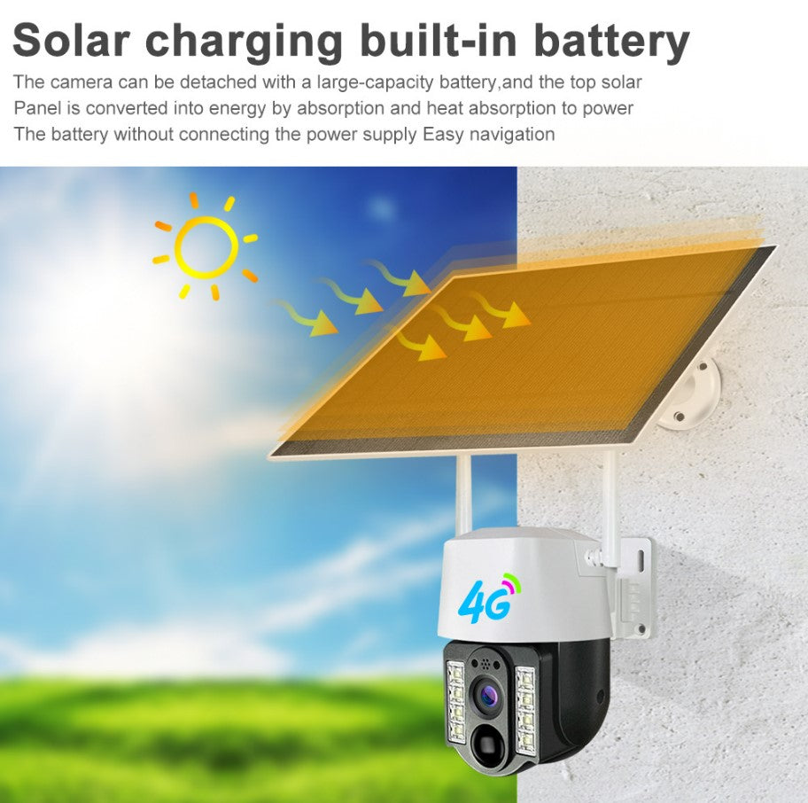 V380 New Arrival 3MP Wireless WiFi Security CCTV Camera Night Vision Sim Card Solar 4G Outdoor.
