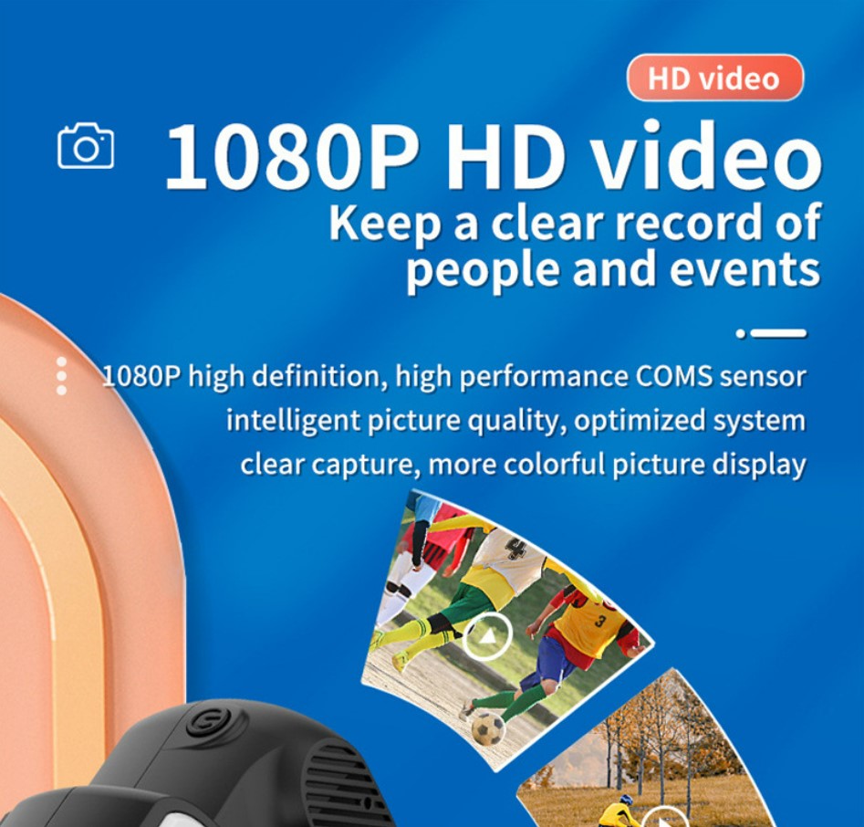 Mini Camera Video Recorder DVR1080P HD Sports Camera.