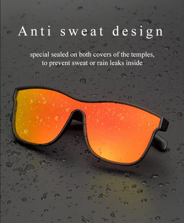 Smart Glasses - Semi-Open Bluetooth Glasses, music, call, voice control sports Sunglasses - Black.
