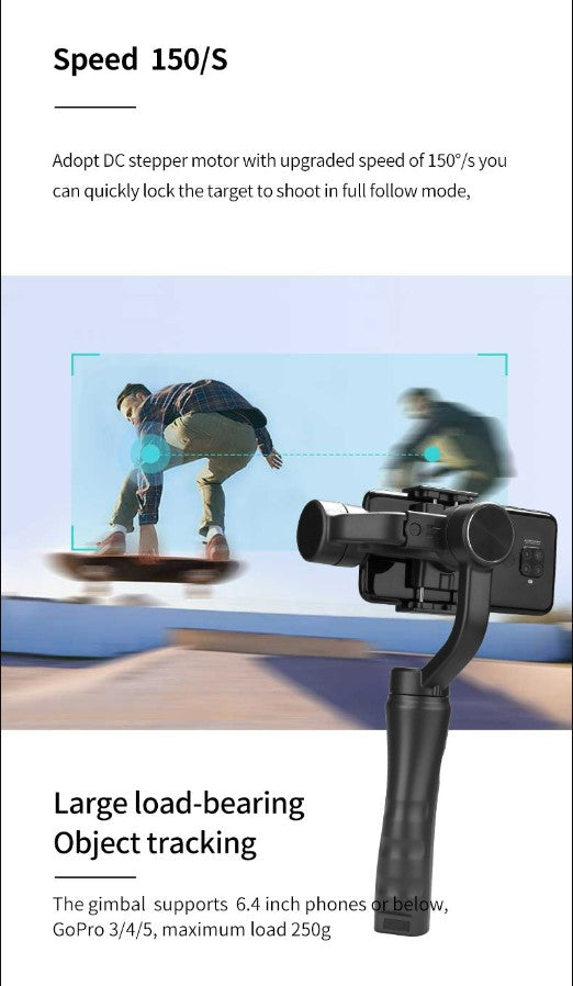 F6 stabilizer - Three-axis handheld gimbal for mobile phone.