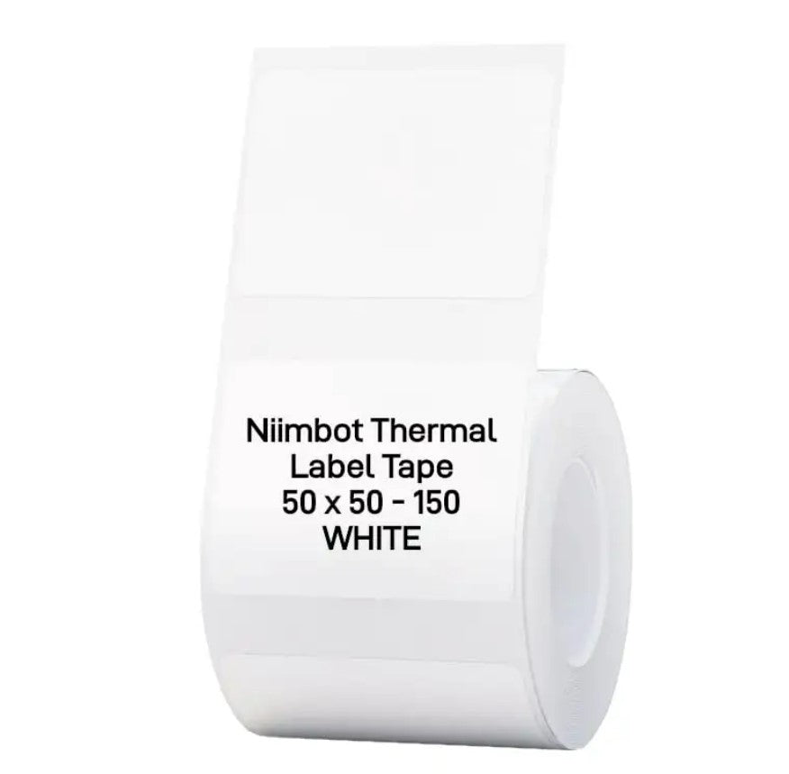 NIIMBOT B21/B3S Thermal Label 50x50mm - 150 Labels Per Roll - White.