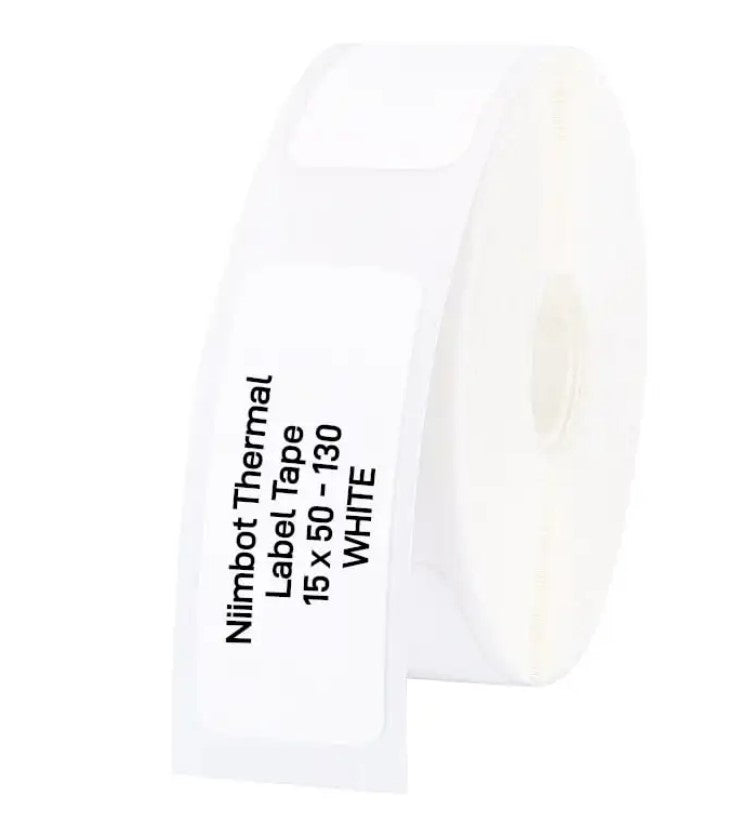 NIIMBOT D11/D110/D101/H1S Thermal Label 15x50mm - 130 Labels Per Roll - White.